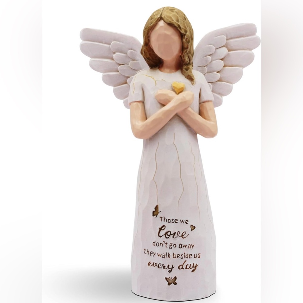 Sympathy Angel Memorial Figurine with Inspirational Quote.  *NEW*